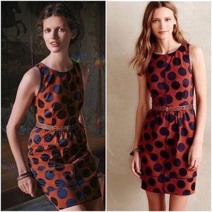 Maeve Anthropologie Rokin Polka Dot Cross Back Dress Size 0